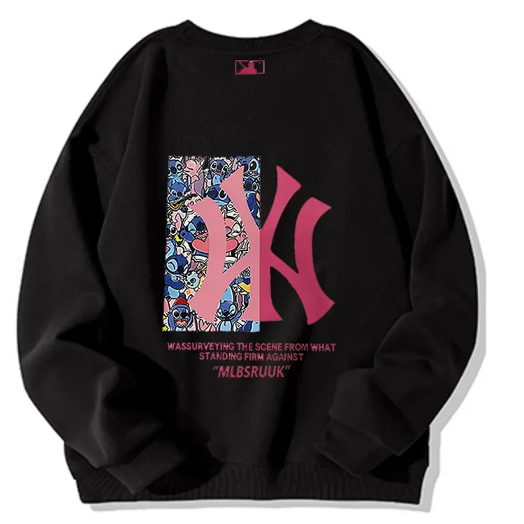 卫衣潮流上衣速干秋季圆领情侣春季常规款长袖印花潮牌男女同款