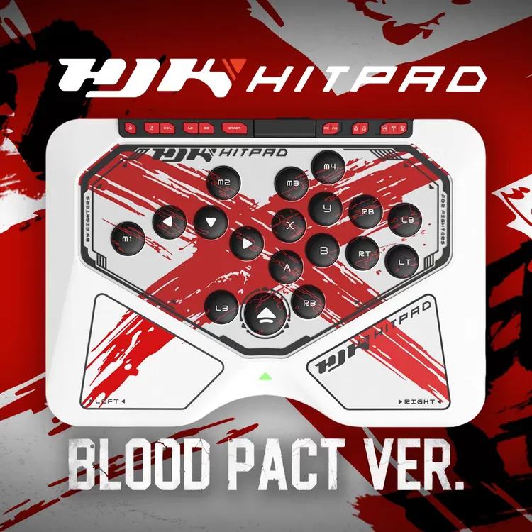 HJK HITPAD血盟 白色 全按键控制器 格斗游戏 Hitbox 摇杆 街霸6