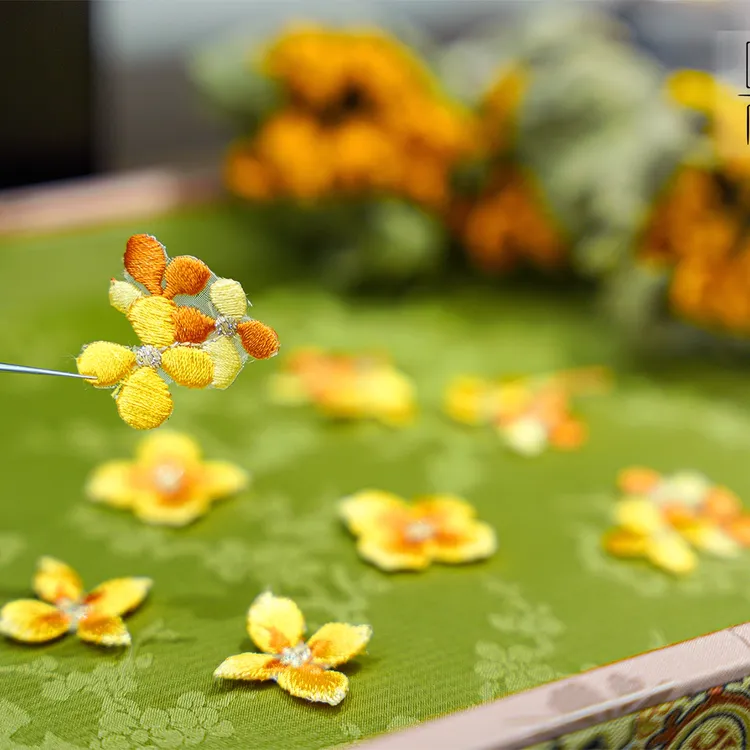 绣花枇杷布贴国风精美汉服旗袍古风补丁破洞装饰品居家布艺绣片