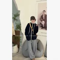 【私服卫衣】秋季新款韩系休闲宽松简约基础百搭开衫卫衣