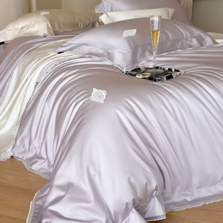 丽家平！爱瑞丝 美到心窝蕾丝轻奢裸感80支天丝棉超细旦床品丝滑软