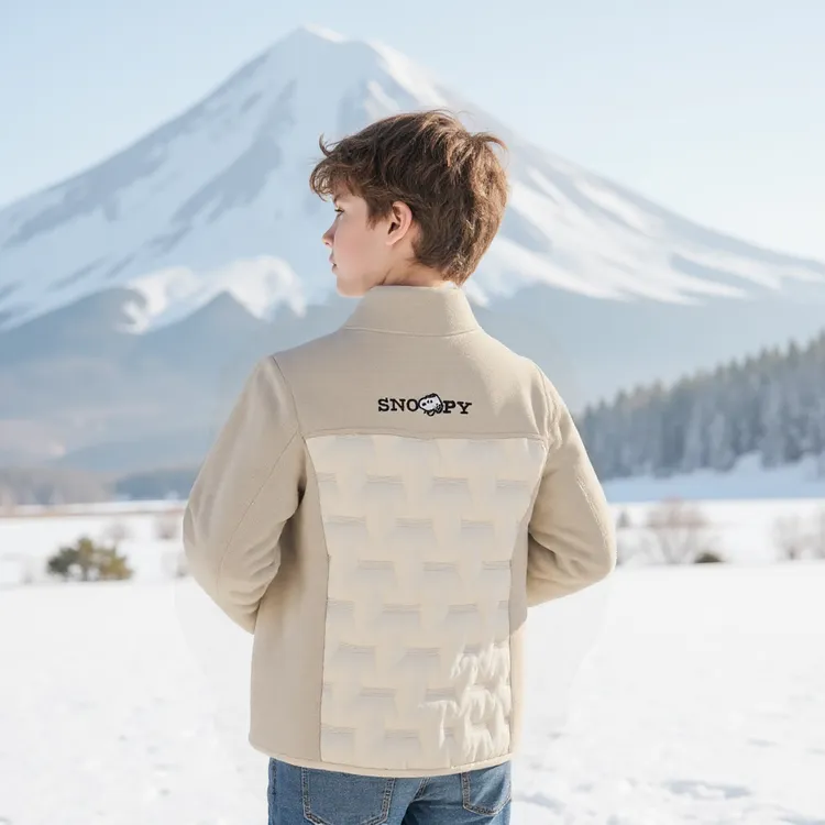 无品牌儿童棉服短款休闲中大童保暖秋季立领男女儿童洋气