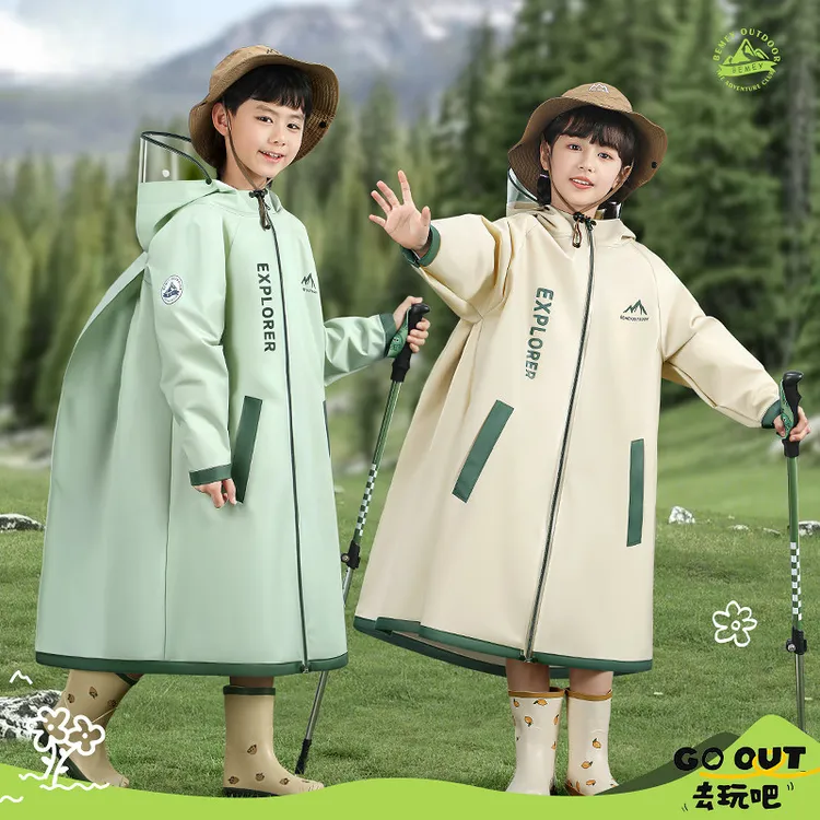 儿童男女孩雨披书包专用全身防水收纳盒书包位防尘玻璃茶杯托盘水商品图