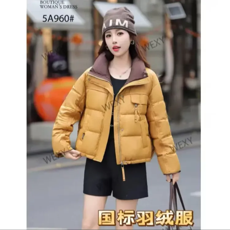 【韩紫朵】极简风女羽绒服短款欧版立领女装冬季潮流ins