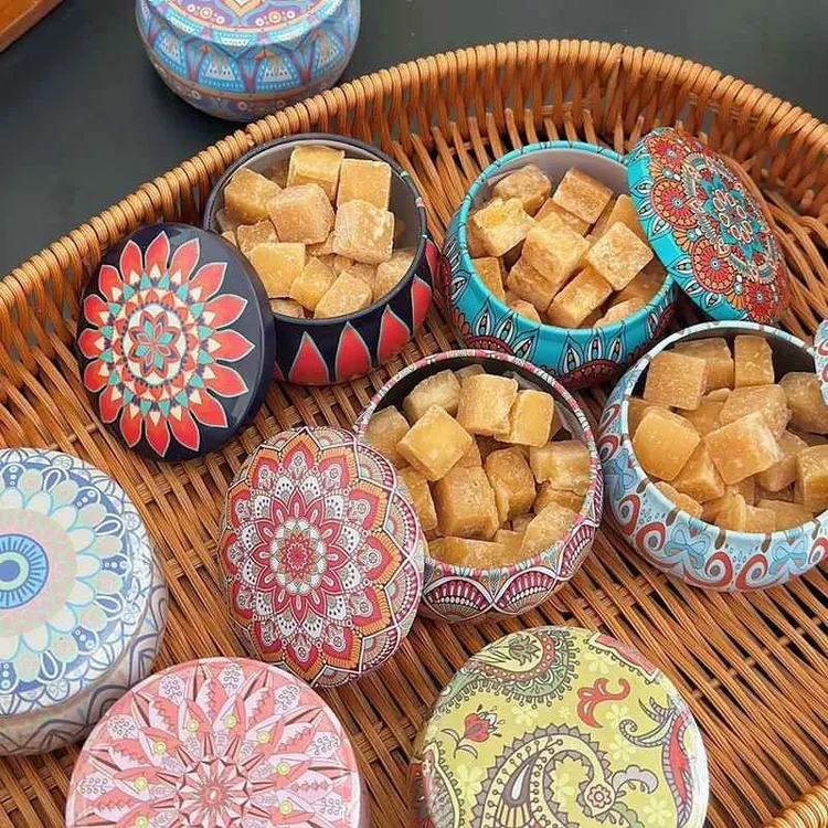 正宗纯手工百草梨膏糖清凉薄荷味雪梨糖果便携花罐子装