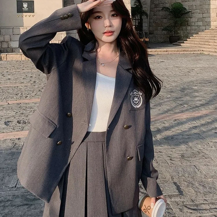 早秋季女甜美温柔连衣裙子韩剧穿搭法式富家千金小香学院风套装裙