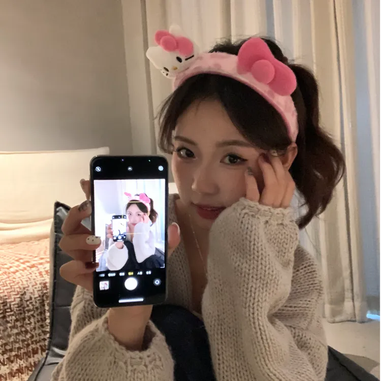 2025新款Kitty发箍少女风萌萌哒蝴蝶结甜美发箍日常洗脸化妆百搭
