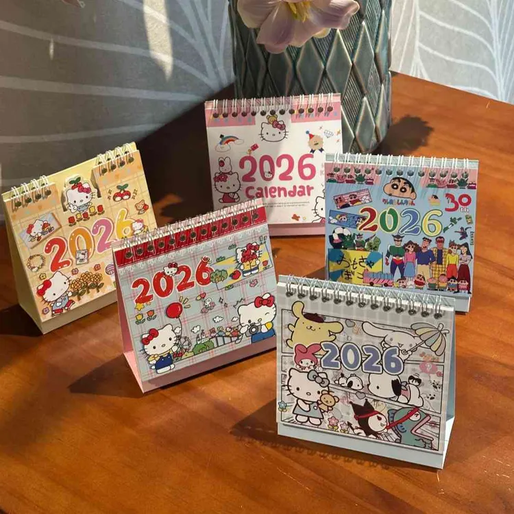 2026年新款kt小新台历桌面摆件少女心可爱高颜值日历