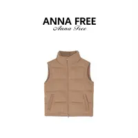 ANNA FREE 针织羽绒马甲立领90白鸭绒背心保暖无袖上衣ZCH25896