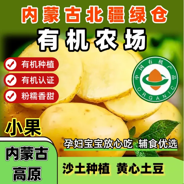 【内蒙古高原沙土地种植】有机转换3年黄心土豆【孕妇宝宝辅食】小果