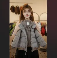 【现货】2025男女童穿搭时尚休闲加棉加厚连帽保暖冬洋气棉服58282