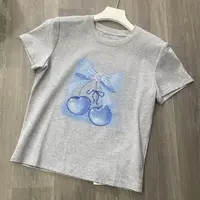 A时尚夏季新款印花T恤衫显瘦上衣83482#