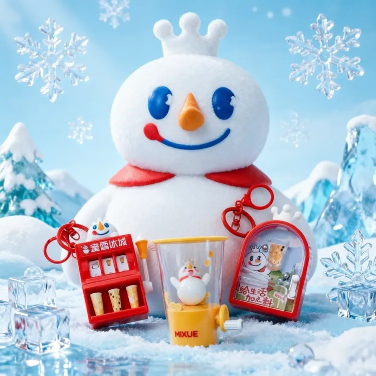 【雪王周边】雪王挂件塑料玩具拉霸机弹珠机跳舞机钥匙扣包挂饰