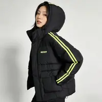 ins风韩系经典双条杠连帽羽绒服女冬季加厚面包服31404/30905(KK)