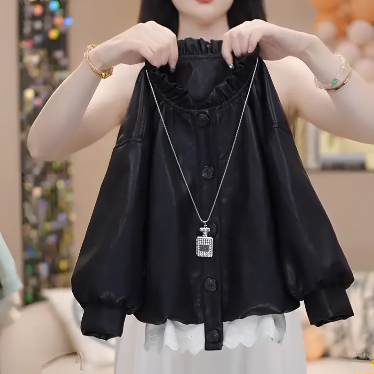 女童皮衣外套2025新款爆款洋气女孩韩版亲子款皮夹克儿童时髦上衣