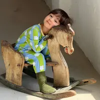 华稚25年秋冬韩系男童女童儿童莱卡家居服套装纯棉保暖秋衣秋裤