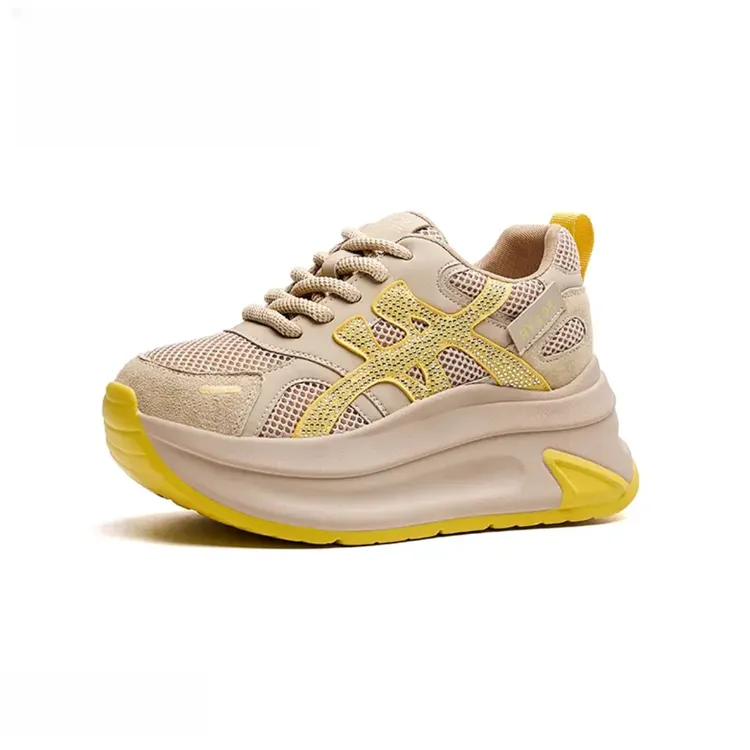 【8CM】2025秋季新款厚度阿甘鞋女百搭透气增高休闲舒适鞋软底水钻