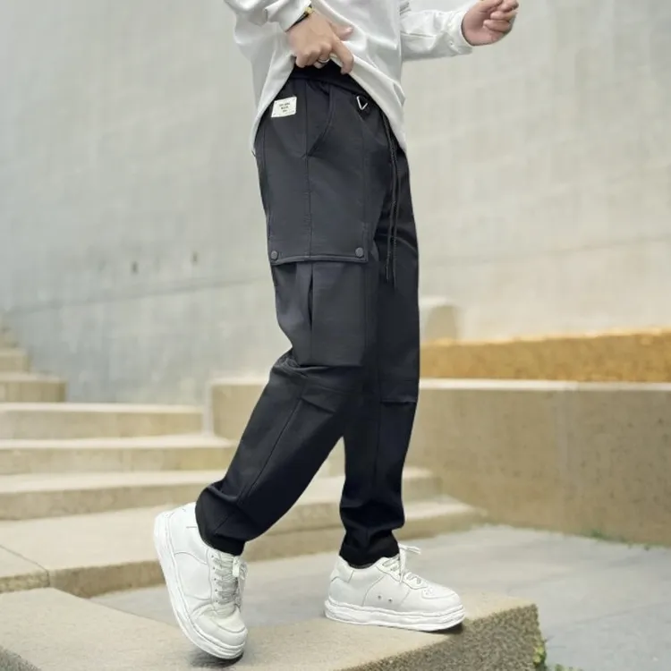 男士秋冬中厚工装小脚百搭直筒休闲裤1159