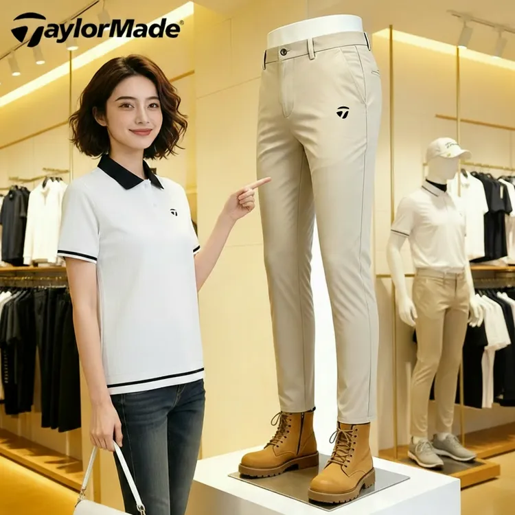 Taylormade泰勒梅男裤专业Golf九分高尔夫裤运动夏季薄款修身裤男