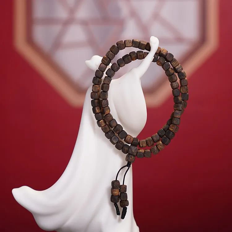 沉香「压星河」沉水方糖双圈5mm沉香手串方珠天然结香花香蜜甜商品图