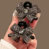 诗泊雅主播推荐 亚克力/树脂闪闪蝴蝶刘海小发夹