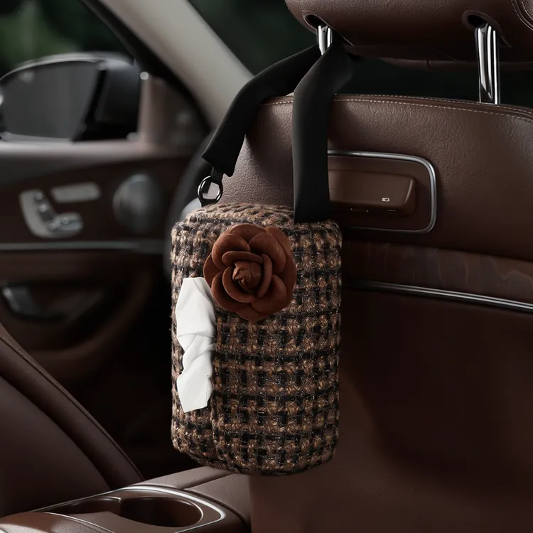 琥珀棕香风车载纸巾盒女汽车抽纸盒车用内饰创意女神车内装饰用品商品图