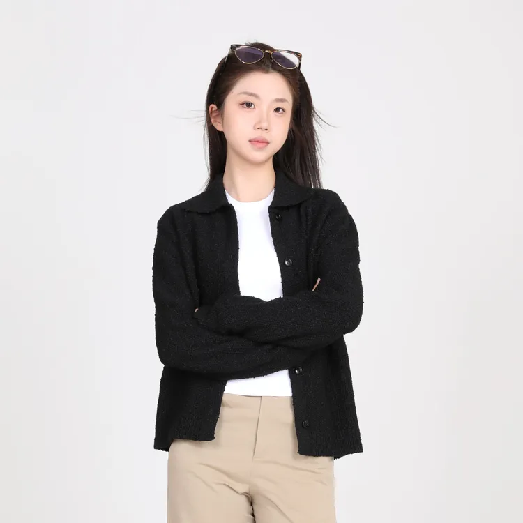 Multi Math水珠结/秋季外搭时尚肌理针织衫女户外毛衣披肩上衣
