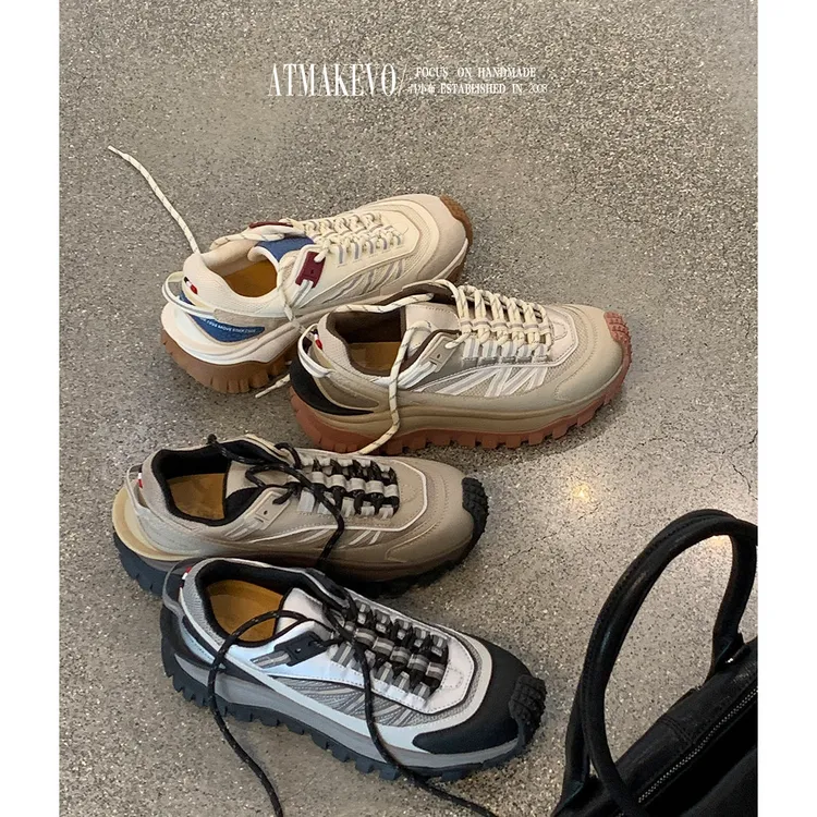 吕小布 | 春夏新品蒙口限定户外轮胎底运动鞋拼色厚底休闲鞋0656商品图