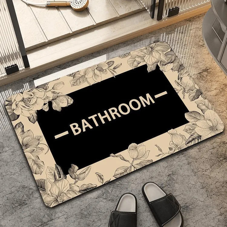 轻奢硅藻泥吸水脚垫卫生间门口地垫浴室防滑垫子香风速干防滑地垫