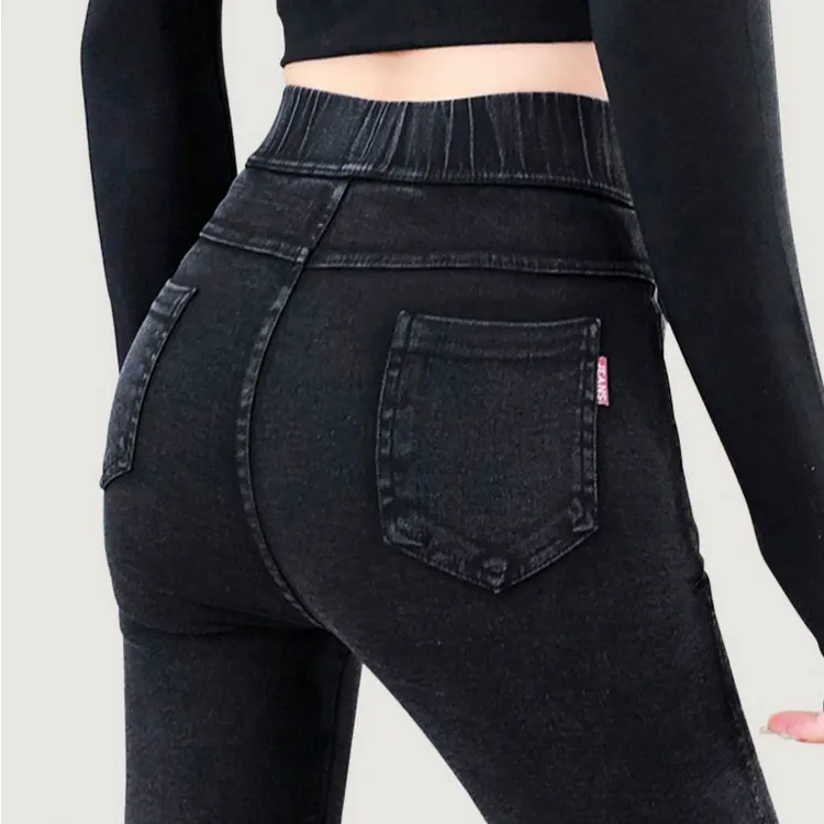 妆兮高腰小脚打底裤女外穿秋冬九分紧身铅笔加绒弹力魔术裤子显瘦