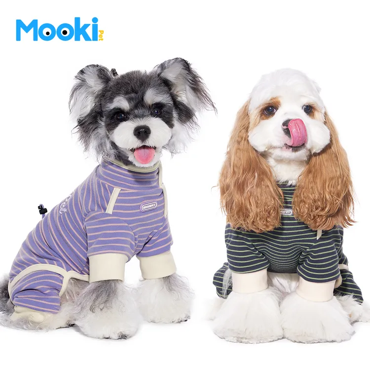 mookipet狗狗秋冬新款家居服西高地比熊雪纳瑞小型犬加绒四脚衣服