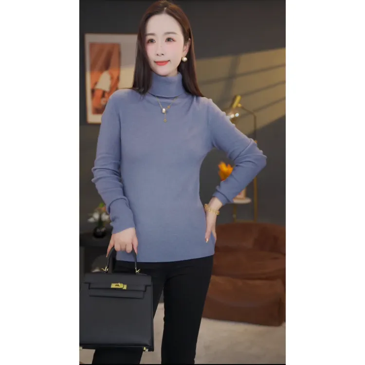 【杨杨专属】加倍温暖纯色时尚百搭秋冬保暖毛衫8444090多领型