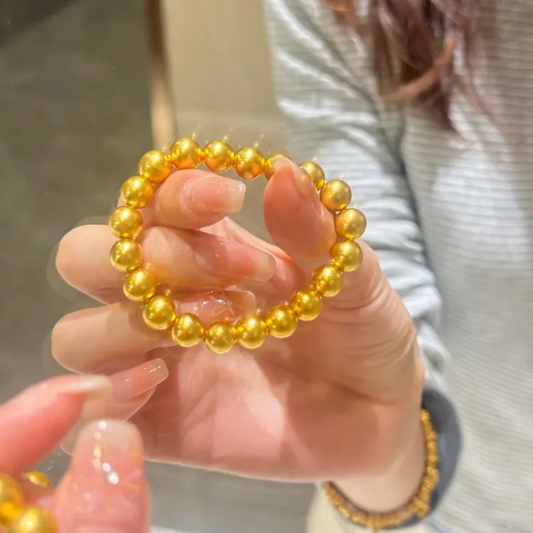 铜合金手链 新中式复古圆球串珠手链千感贵气百搭气质圆珠