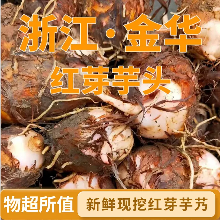 金华新鲜软糯红芽芋艿新鲜芋头仔江西红芽芋云南高山芋头红头芋艿