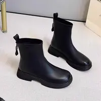 54252  新款时尚粗跟瘦瘦时装短靴四季款