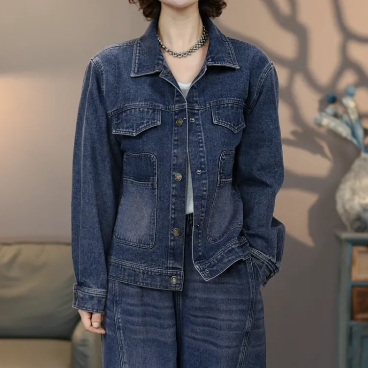 8951牛仔外套女士#2025秋季新款水洗百搭上衣显瘦牛仔夹克