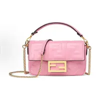 99新 FENDI/芬迪 思斯专属 芬迪粉色小号法棍 THOX479