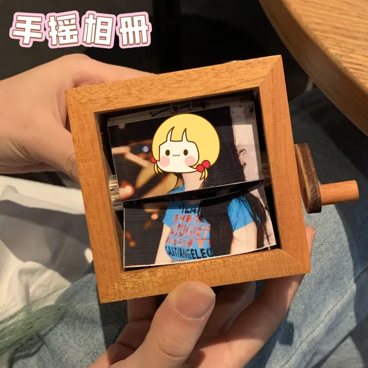 【翻转相册】diy礼物定制生日礼物惊喜情侣闺蜜纪念日礼物手摇摆件