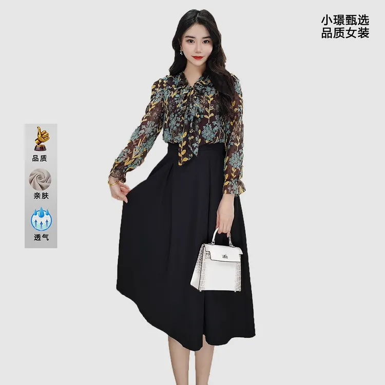 2025年春季时尚洋气女人味百搭收腰显瘦连衣裙M-4XL