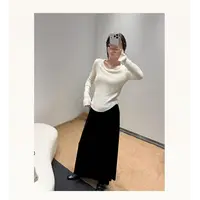 【雪儿姐姐】设计款静奢风常规纯色毛针织衫长袖冬季薄款修身99113