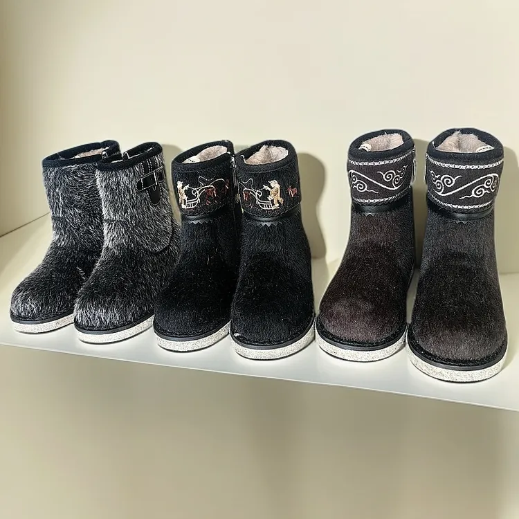 2025新款儿童毡子底毛毛靴子