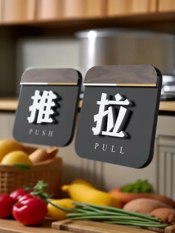 亚克力推拉门牌立体提示牌