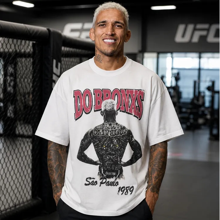 UFC奥利维拉同款300克重磅纯棉短袖数码直喷工艺