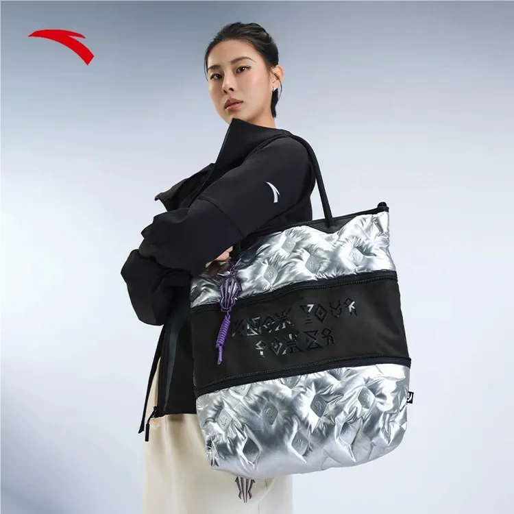 安踏冰洲托特包凯里欧文男女同款旅行轻便包潮流时尚百搭单肩背包