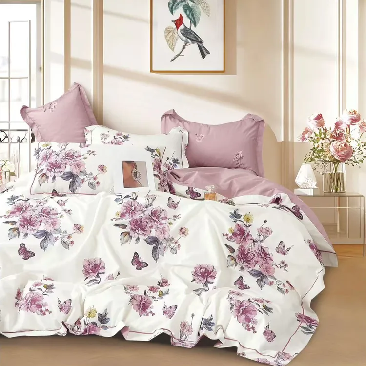 C8009 纯棉60s铂金133*76四件套 宁安如梦200*230柔软舒适轻奢