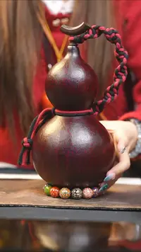 【闪购商品】WQ214大漆酒葫芦不包手串及旋转底座