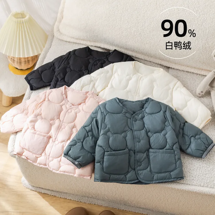 90白鸭绒儿童羽绒服男女宝宝轻薄内胆小童外套保暖婴儿衣服冬季