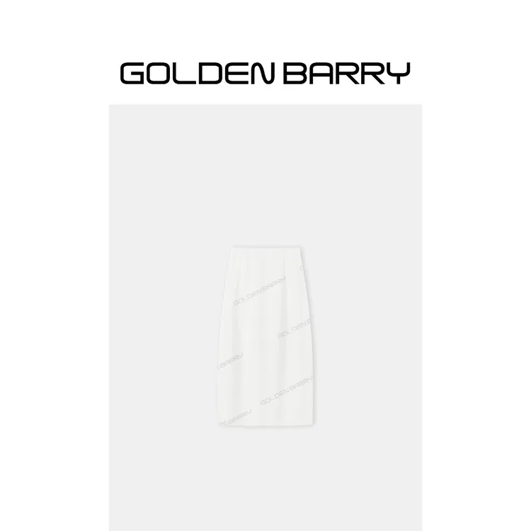 GOLDENBARRY｢柔汐｣纯色简约休闲高腰气球半裙316012