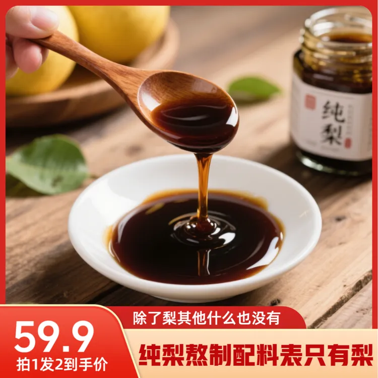 【咚膳房何咚咚】四川纯梨膏古法手工熬制膏方冲饮清秋梨膏无添加