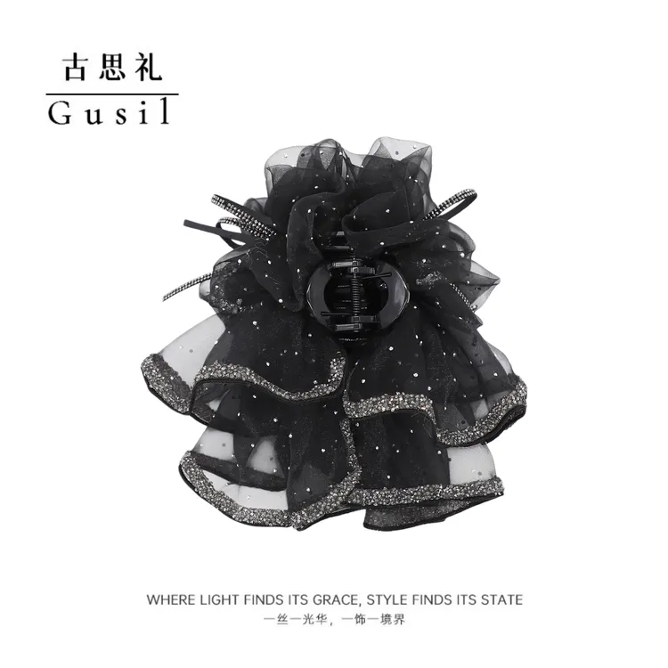 温柔气质氛围感蝴蝶结13cm抓夹LL0377商品图